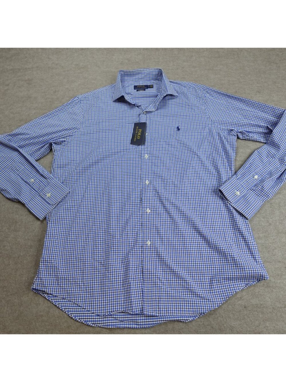 Polo Ralph Lauren Shirt Blue Plaid Performance Classic Fit NEW
